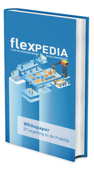 Illustratie van een boek met als inhoud: Whitepaper over de ET-regeling in de Praktijk